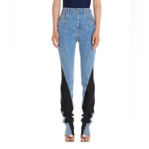 Mugler light denim jeans